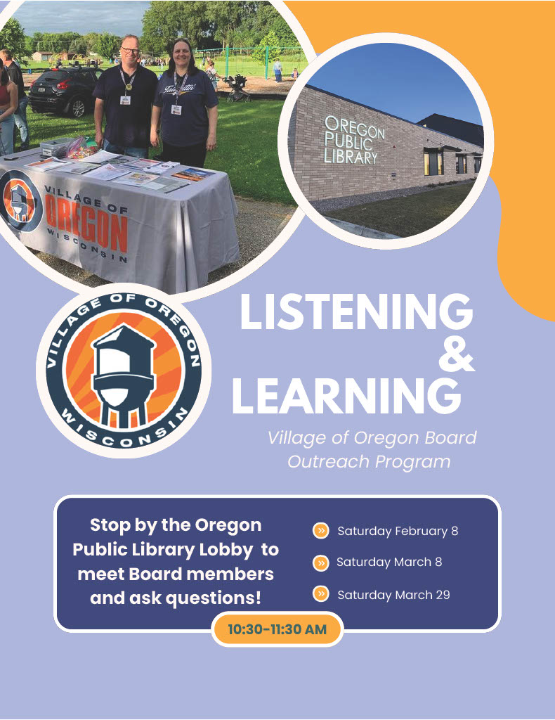 Listening and Learning Village of Oregon Board Outreach Program