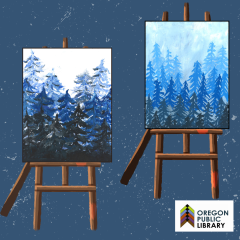 paint night examples of winter trees