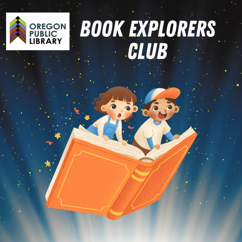 book explorers club with children flying on a book