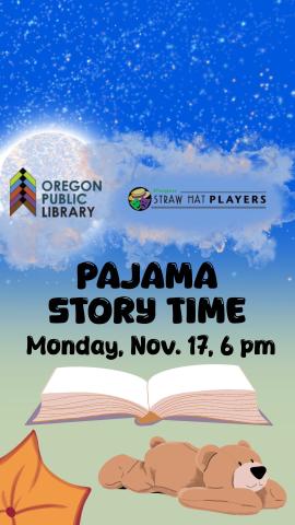 starry night background with an open book, blanket and bear