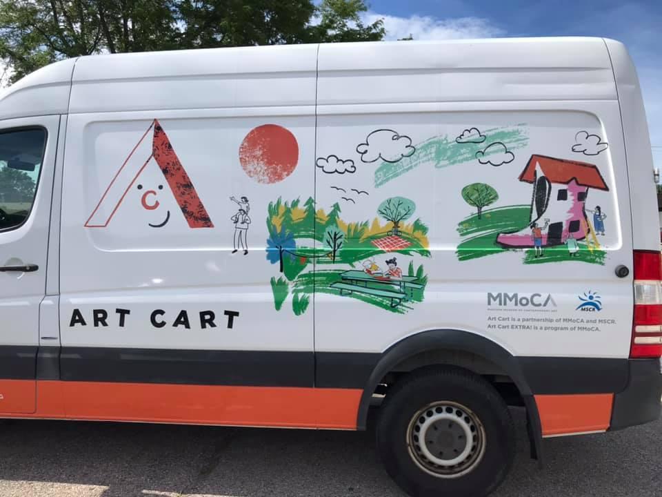 photo of art cart van