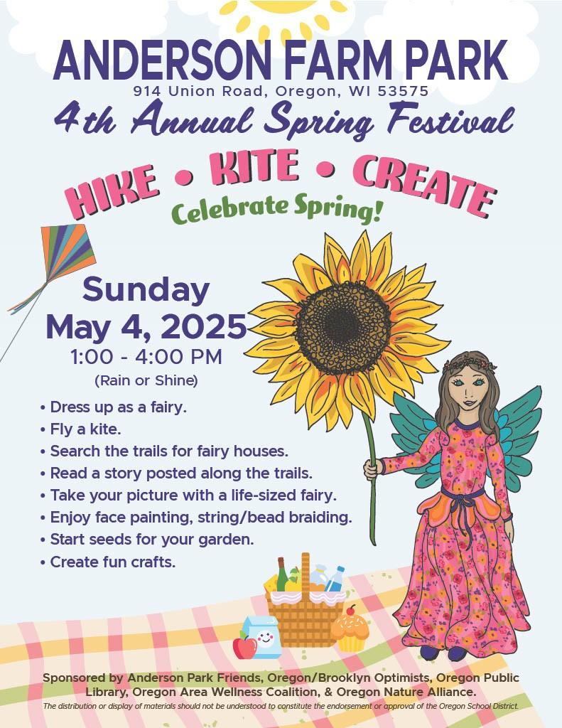 image of fairy with sunflower along with activities listed on this web page